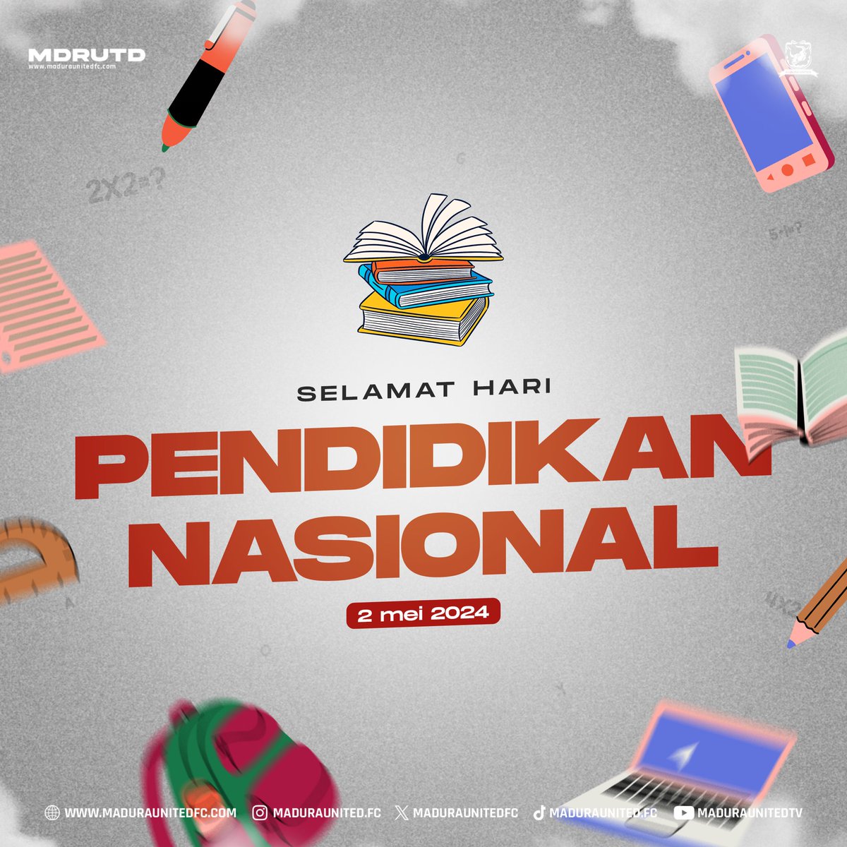 Selamat memperingati Hari Pendidikan Nasional‼️ Terima kasih para pahlawan pendidikan yang telah mengabdikan diri untuk mencerdaskan bangsa 📚 #maduraunited #madurabisa #madurabersatu