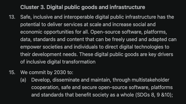Useable rules!! 'Zero draft' of the Global Digital Compact #GDC2024 @UN, converted to a structured dataset makes it so easy to find #ODI references!