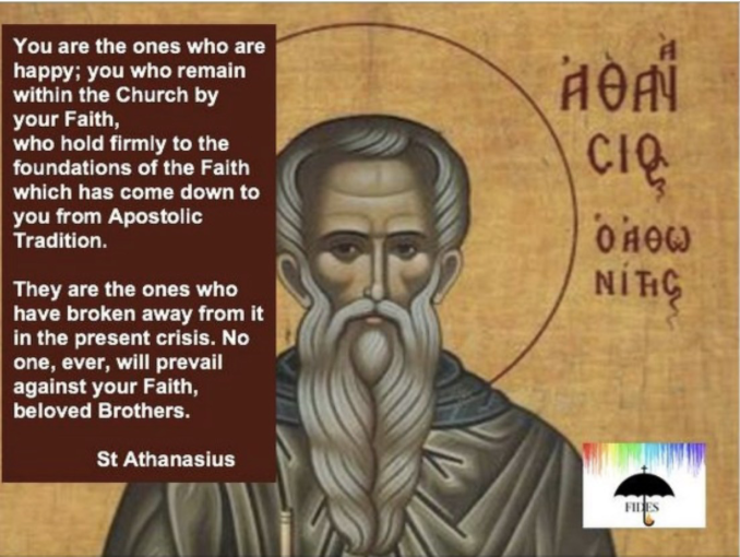 On the Feast of St. Athanasius Happy Independence from Heresy Day Those who knowingly promulgate the Neo-modernist heresy are not in communion with the Catholic Church St. Athanasius. Ora pro nobis