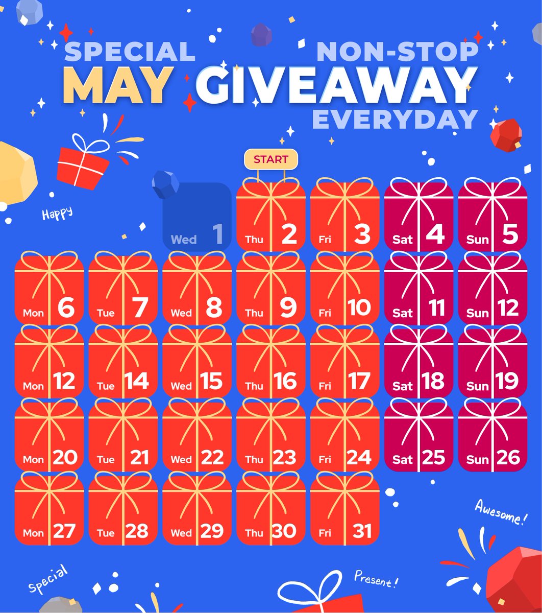 CeluvPlay💎 (@celuvplay) on Twitter photo 🌸Special May! Non-stop GIVEAWAY Everyday🌸
Celebrate May with CeluvPlay!!! Special Event Inside!
Be the winner of 50-100 MATIC!💰
📆: May 2 - May 31
🎁Winners : Every Monday
📡Rewards Delivery: Every Thursday
Follow <a href="/CeluvPlay/">CeluvPlay💎</a> & join our May event for a Special Reward on 5/31! 🌸Special May! Non-stop GIVEAWAY Everyday🌸
Celebrate May with CeluvPlay!!! Special Event Inside!
Be the winner of 50-100 MATIC!💰
📆: May 2 - May 31
🎁Winners : Every Monday
📡Rewards Delivery: Every Thursday
Follow <a href="/CeluvPlay/">CeluvPlay💎</a> & join our May event for a Special Reward on 5/31!