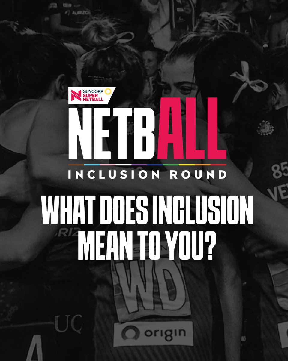 With Suncorp Super Netball Inclusion Round fast approaching, we want to know what inclusion means to you! Share your photo or video to let us know 👉 fans.supernetball.com.au/tb_app/501731
