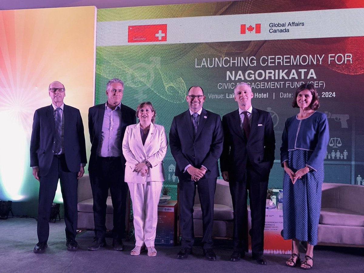 🇨🇭, 🇺🇸 ,🇨🇦, civil society & 🇧🇩 team up for the Civic Engagement Fund! 🤝Focused on #GenderEquality & #StrongInstitutions, this initiative empowers all Bangladeshis, amplifying voices & fostering gov-civil society dialogue. A step towards a more inclusive & just society!