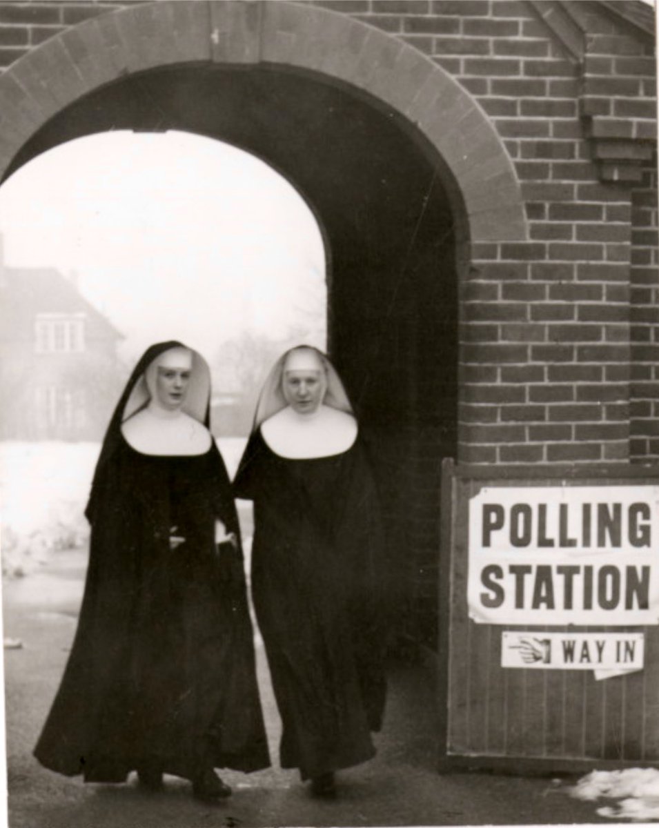 Please note that the museum is leading a double life as a polling station for local elections today - so will be closed for normal museum enjoyment… Photo shows St Francis College being used as a Polling Station in 1962. Do please go and vote today 🗳️ 7am-10pm