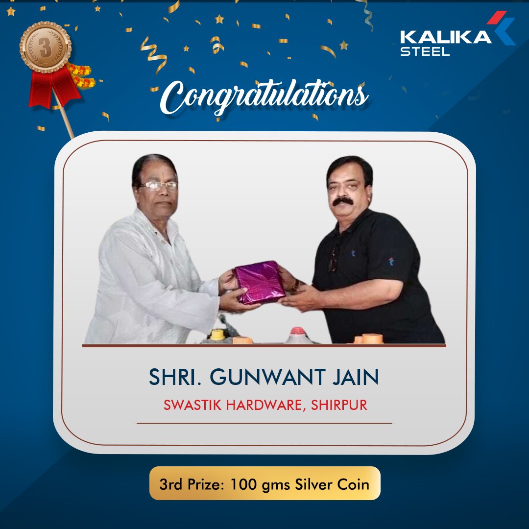 Celebrating creativity and community spirit! Swipe to see the winners of our Gudi Padwa celebration contest. A big thank you to all participants for making this festival extra special!

#Kalikasteel #SteelTheShow #Kalika550 #steelindustry #KalikaIndia #gudipadwa #GudiPadwa2024