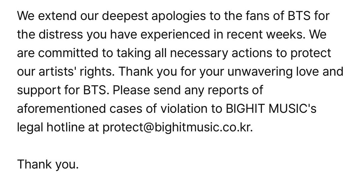 I have never experienced a record label expressing concern over my wellbeing. Being ARMY truly is special 💜 I won’t take it for granted