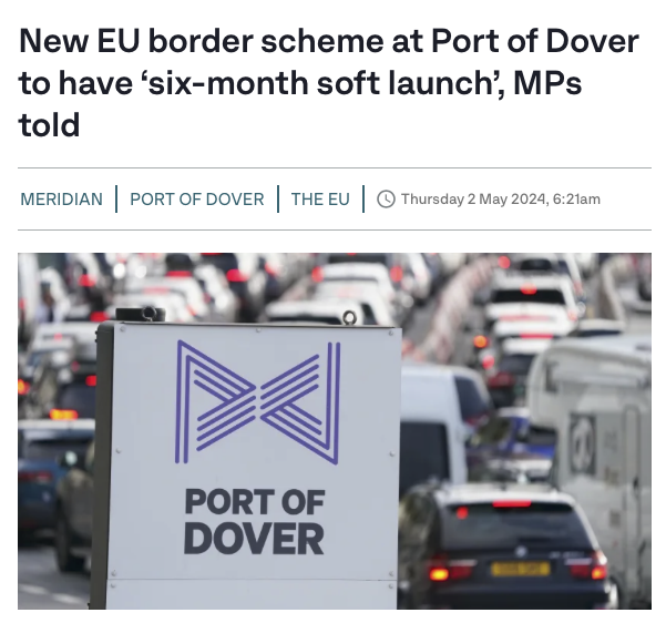 🇬🇧 to 🇪🇺 exporters : 'Hello ! From now you'll have to pay through the nose to sell us stuff, but don't worry, our systems are down, there's no one around after 7pm - and if we are at the border, they're only 𝒑𝒓𝒆𝒕𝒆𝒏𝒅 checks and we'll wave you through on a wink and a nod' 🤡