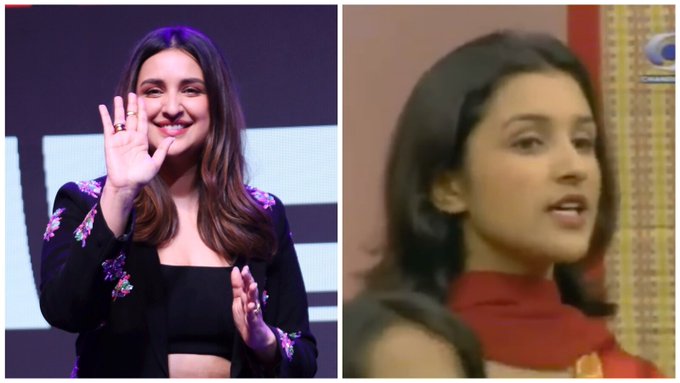 Fans are amazed by Parineeti Chopra's unchanged looks as she sings a patriotic song in an old Doordarshan clip. 🎤🇮🇳👀