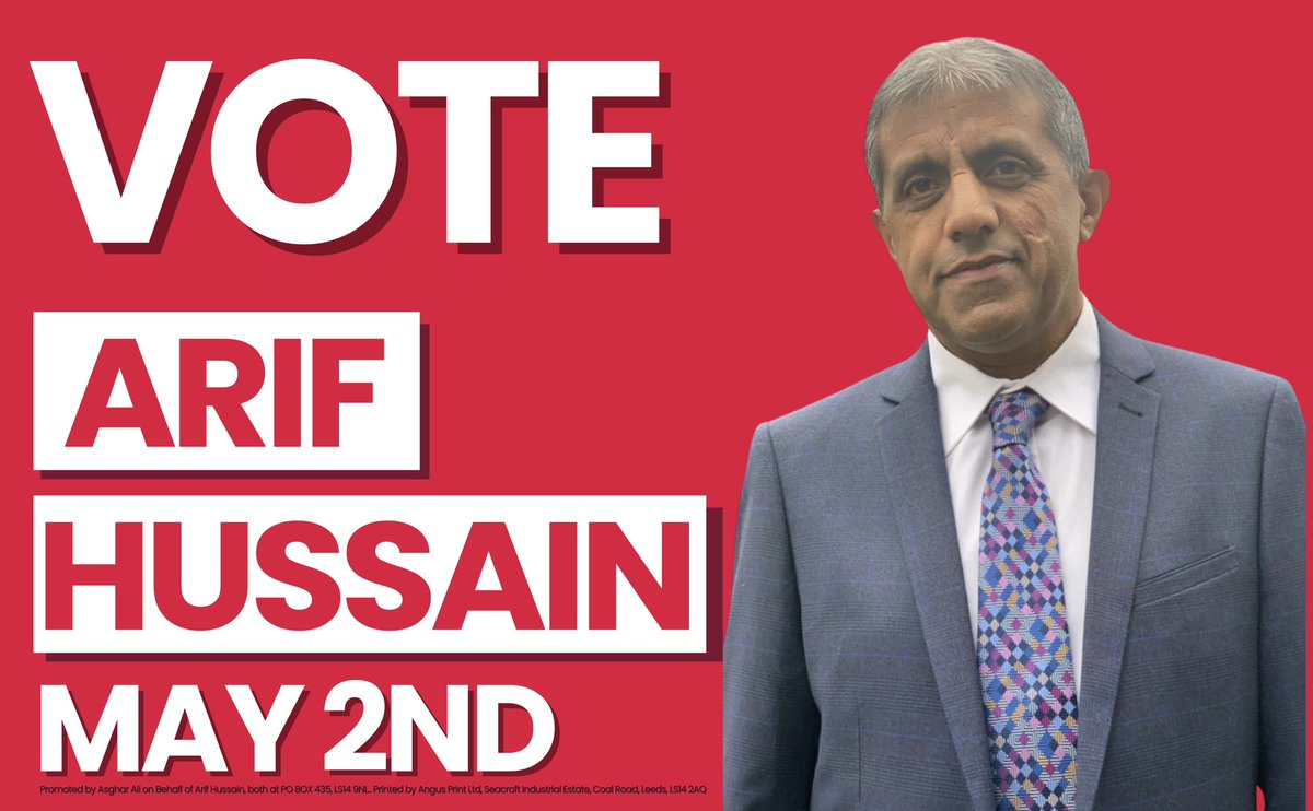 🚨TODAY IS LOCAL ELECTION DAY IN GIPTON & HAREHILLS. 🗳️ Vote ARIF HUSSAIN - Arif who has supported and helped the local community for years. ✅ You can cast your vote from 7am and 10pm 📷 Don't forget to bring valid Photo ID (Passport, Driving License etc)