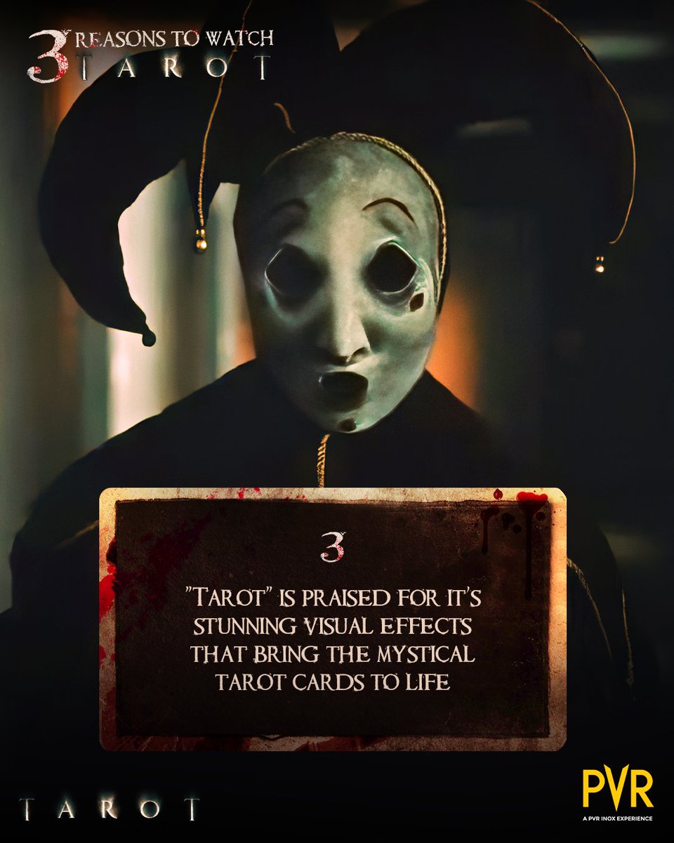 #Tarot is here to make you face your darkest fears! Here are the top 3 reasons why it deserves to be on your watchlist this week. Releasing at PVR INOX on May 3! Book now: cutt.ly/y7S9ryy . . . #Tarot #AvantikaVandanapu #LarsenThompson #JacobBatalon
