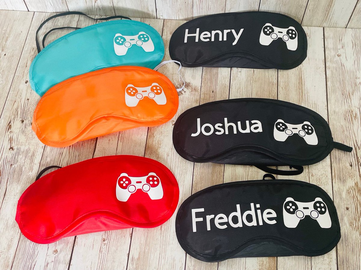 One of my favourites: 
Gamer sleep masks, personalised and perfect for any occasion. 
Birthday, sleepovers, party, get well soon.

ktspecialgifts.etsy.com/listing/168947…

#etsy #gamer #gamergift #gamersleepover #birthday #gamerlife #personalised #slumberparty #teenagegift #gamersleepmask