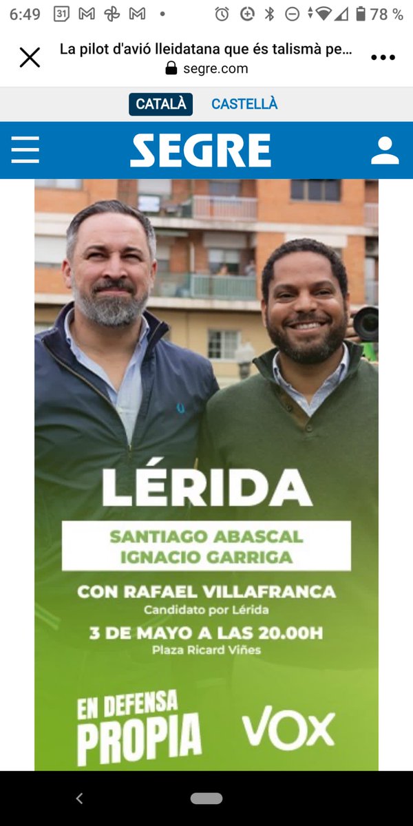 LaBarcel1's tweet photo. Èrem porcs,
I pocs!
I arribaren els de Vox!
#LerIllanamente #ambLLdeLLeida https://t.co/Pnv3XNcYNc