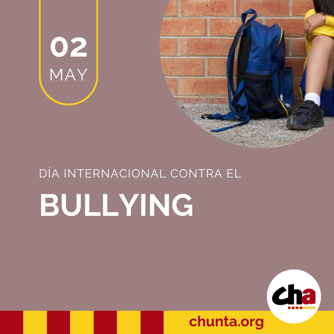 🙋🏻 Buen día, Aragón! 🎒 Hoy, primer jueves de mayo, es el Día Internacional contra el bullying. La UNESCO recalca que la violencia escolar en todas sus formas constituye una violación de los derechos a la educación, salud y bienestar de los niños, niñas y adolescentes.