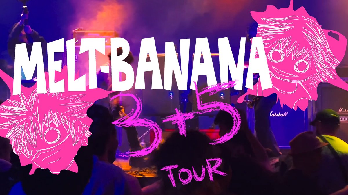 MELT-BANANA '3 + 5' USA Tour starts this month  🇺🇸
Check out the Tour Announcement video! 
youtu.be/SH5CNI49DVw
Ticket link page: 
melt-banana.net/202405_3+5USTo…
See you soon ⚡️
😊😷
--
#meltbanana #tomatoflower #babybabyexplores #flyingluttenbachers #squidpisser #メルトバナナ