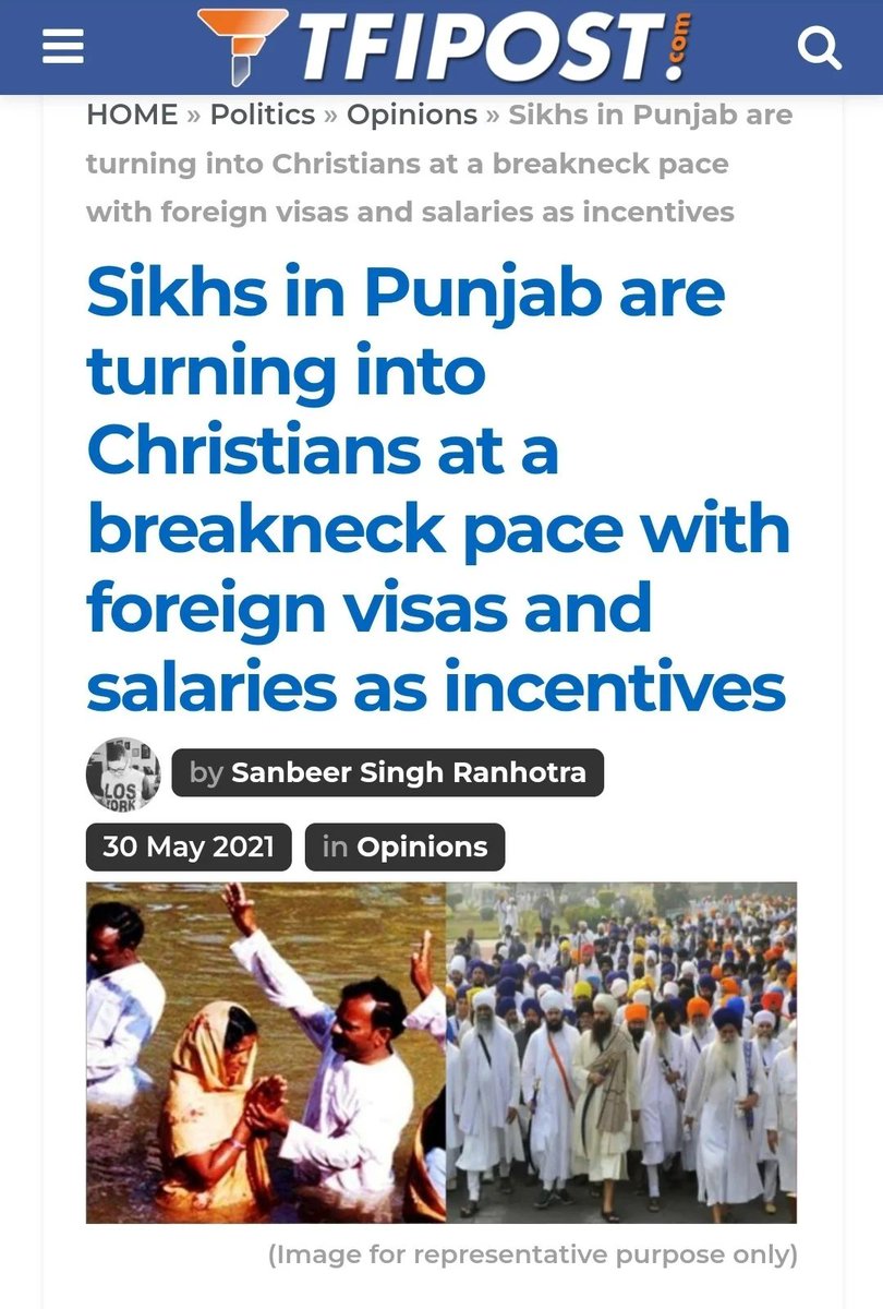 Sikhs in Punjab, are turning into Christians, at a breakneck pace, with foreign visas and salaries as incentives.