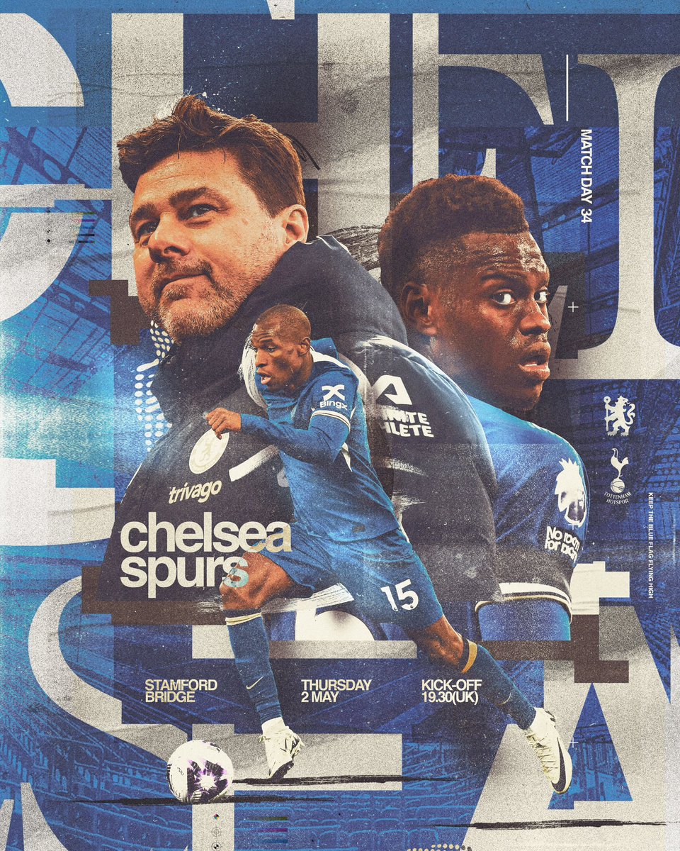 Chelsea. Tottenham Hotspur. Premier League. Guaranteed passion. 👊

#CFC | #CheTot