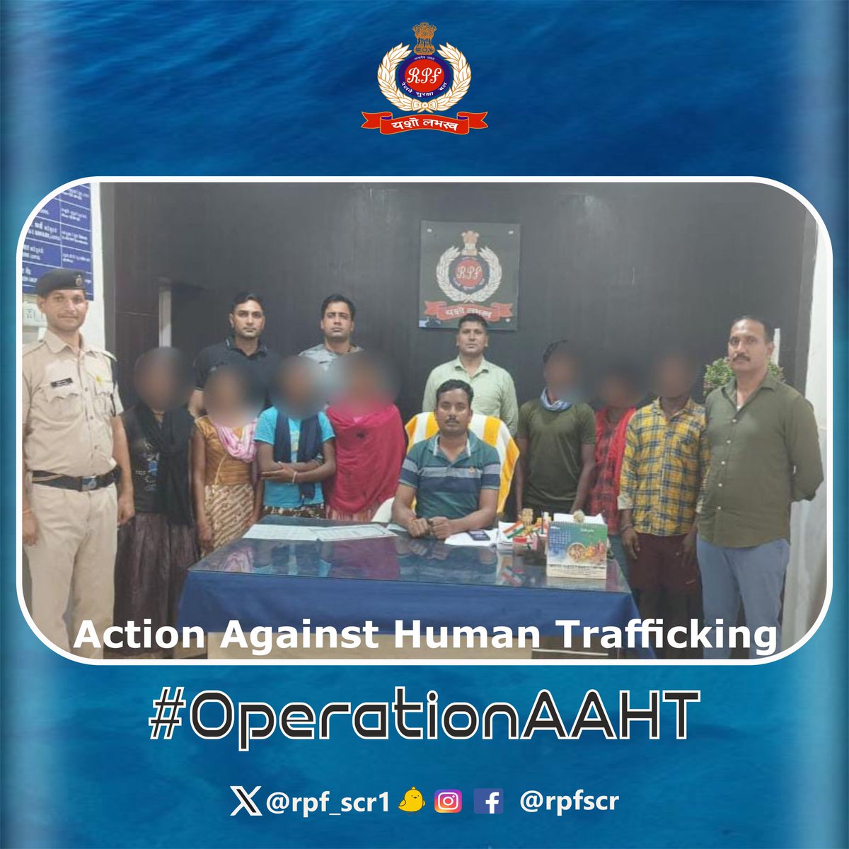 #RPF #Ramagundam joins forces with @BBAIndia, rescuing 07 children from the grips of #labourExploitation, ensuring a promising future for each one of them.
A victory for child rights & defeat against the exploitation. #HumanTrafficking. #OperationAAHT.
@RPF_INDIA @rpfscr_sc
