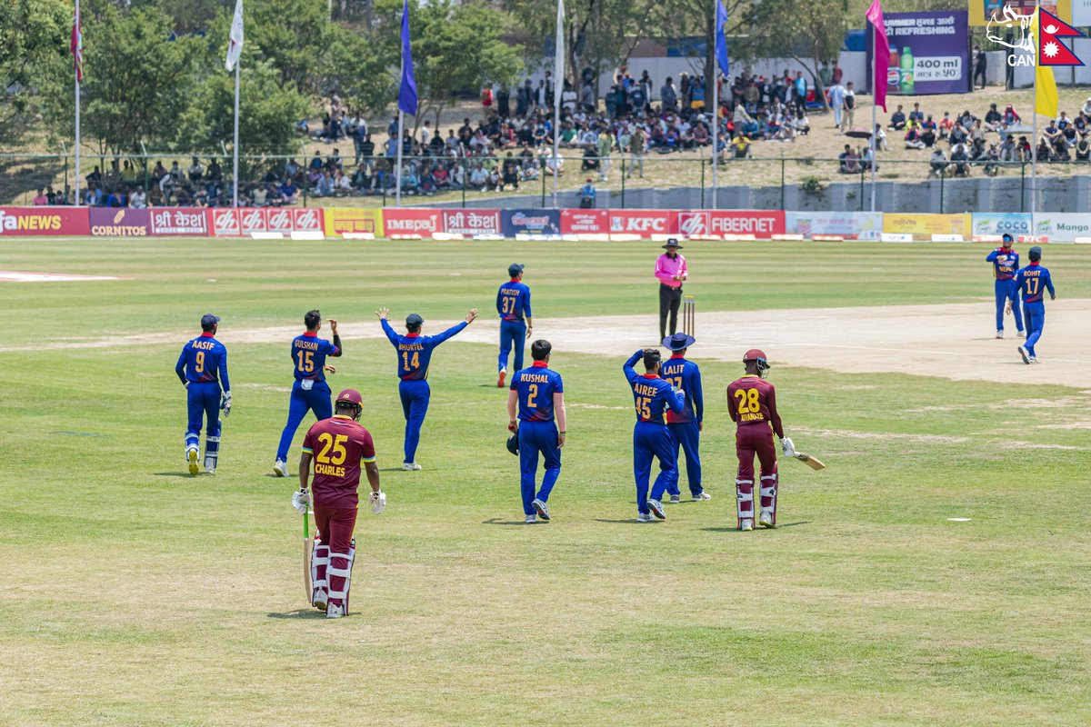 GC strikes early ⚡️🏏

West Indies A : 27/1 (3 overs)

📺 Watch Live: youtube.com/live/cHwqLGGj6…

#WIndiesATourOfNEP | #WorldCupYear2024 | #NepaliCricket