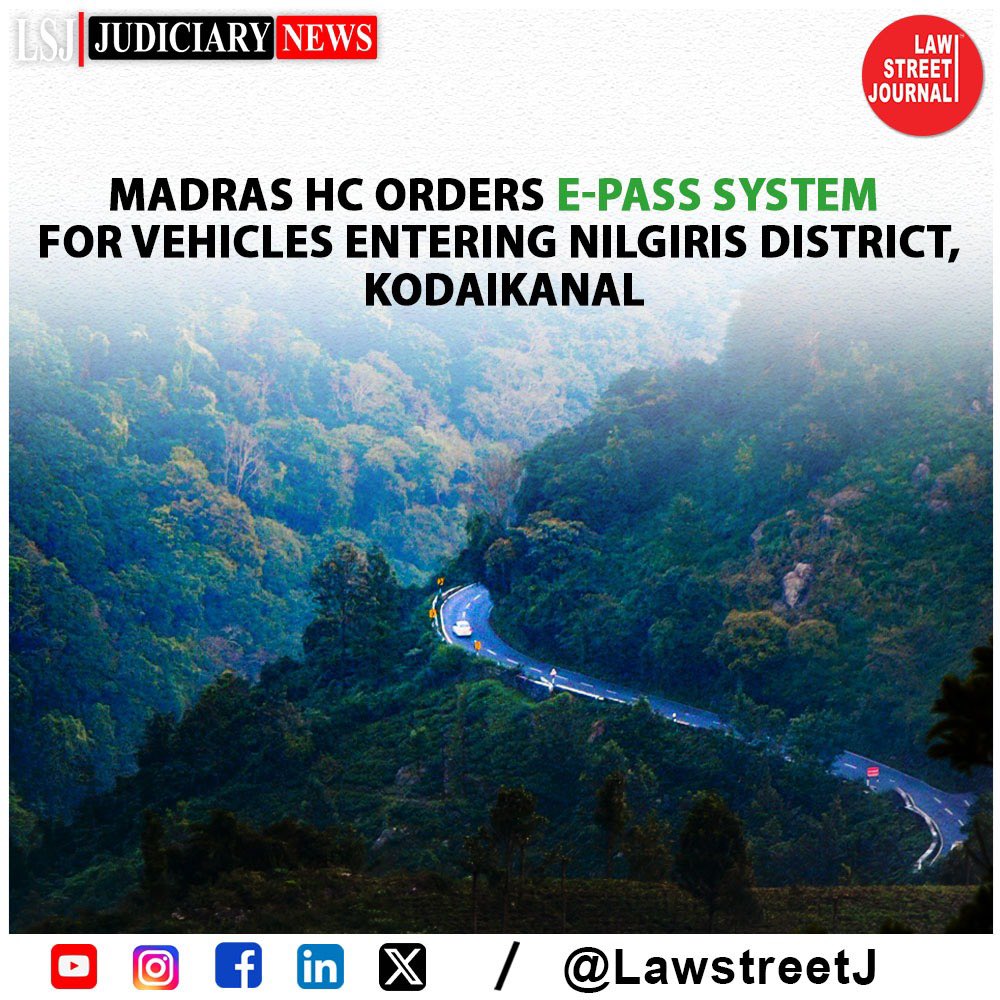 #MadrasHighCourt has made e-pass mandatory for non-residents of Ooty and Kodaikanal to enter the hilltowns, in a bid to check visitor and vehicular movement in these places during the summer vacation. 

@moefcc | #Nilgiri | #Ooty
