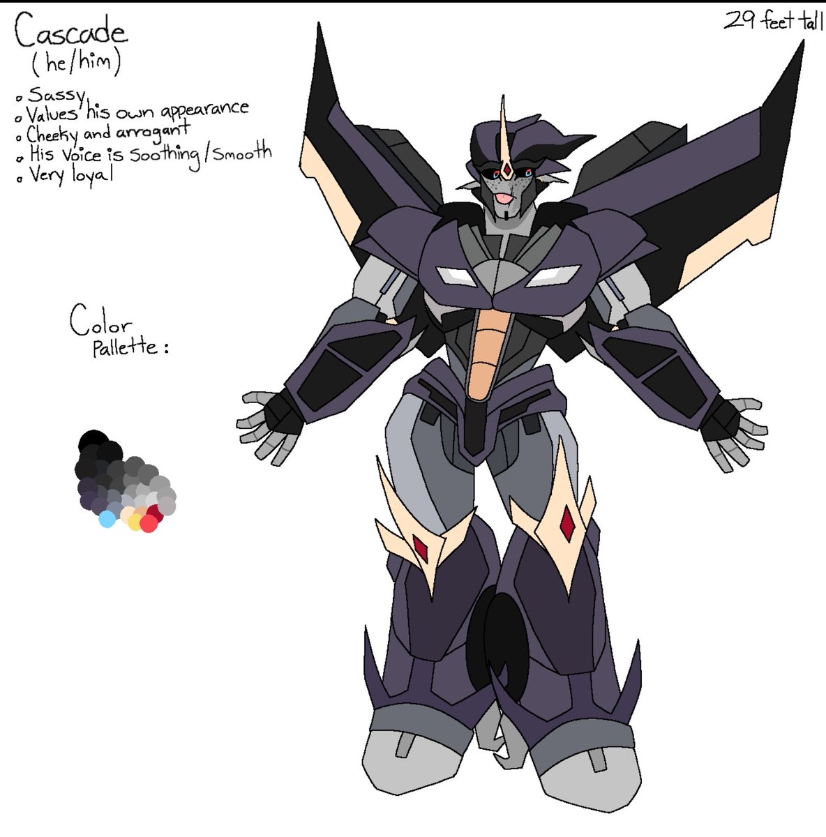 I might redesign Cascade while I'm at it-

#transformersoc 
#transformers 
#starknock
#tfoc