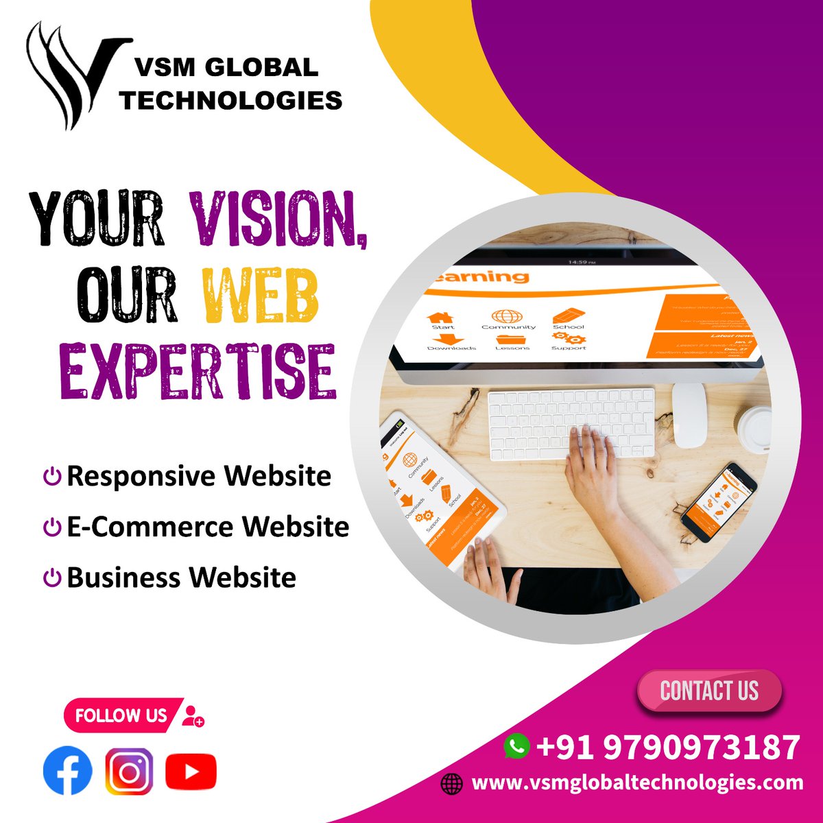 🔎Your Vision, 🧑‍💻Our Vision Expertise!👩‍💻

Empower your brand online with our top-notch website services. 

#WebDesign  #ecommerce #onlinebusiness
#WebDevelopment #DigitalTransformation
#appdevelopment #webdevelopment #appdeveloper #mobileappdevelopment #android #appdesign #app