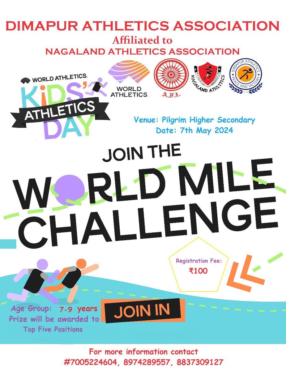 Mokokchung and Dimapur districts in Nagaland, India are all geared up for Kids Athletics Day on 7th May, 2024. We appeal to the parents and institutions to encourage your children to discover their athletic talents. Sports is liberating and empowers the youth to strive towards…