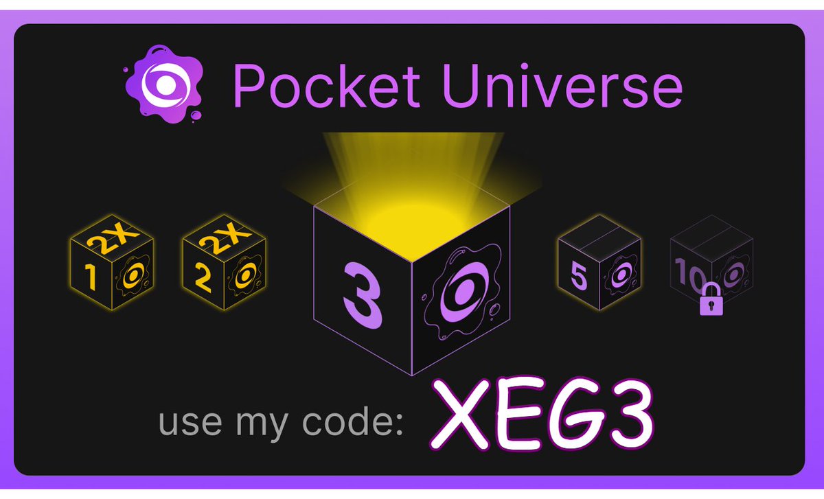 pocket universe might save your life one day

keep your coins safe and use my ref code XEG3 so we can both get some extra points

@PocketUniverseZ 🟣