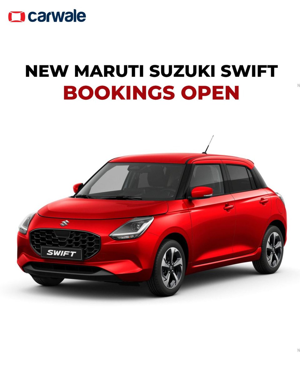 #MarutiSuzuki has opened the official bookings for the new Swift for Rs. 11,000! Prices to be announced in the coming weeks.
To know more download the CarWale app: bit.ly/3NRVDED

#Swift #marutiswift #hatchback #maruti #automotive #cwnews