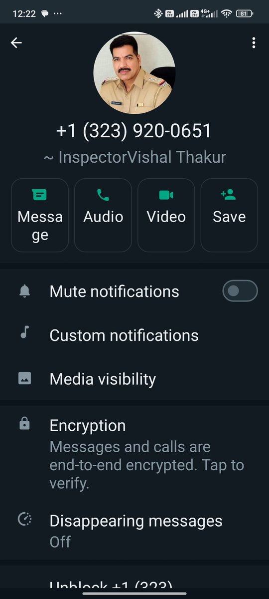 @DCCyberKP Received call from this number please verify who is using DP of Inspector and calling from United States and n whatsapp call