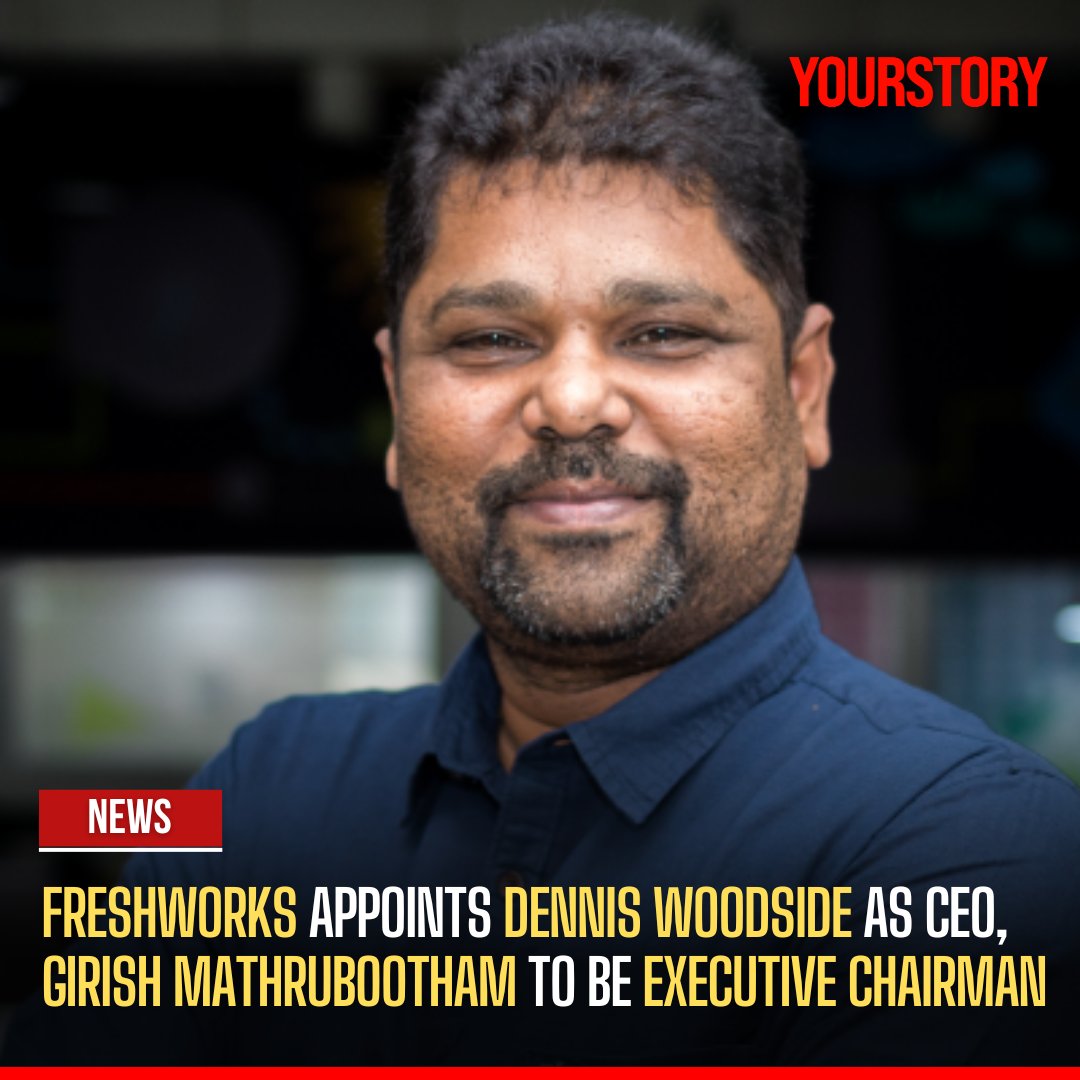 Big news from #Freshworks! 📢

CEO Girish Mathrubootham (@mrgirish) is embarking on a new chapter as Executive Chairman, while Dennis Woodside (@dmwoodside) steps into the CEO role. 🚀 

by @bhuvsss | @FreshworksInc

Read More 👇
yourstory.com/2024/05/freshw….