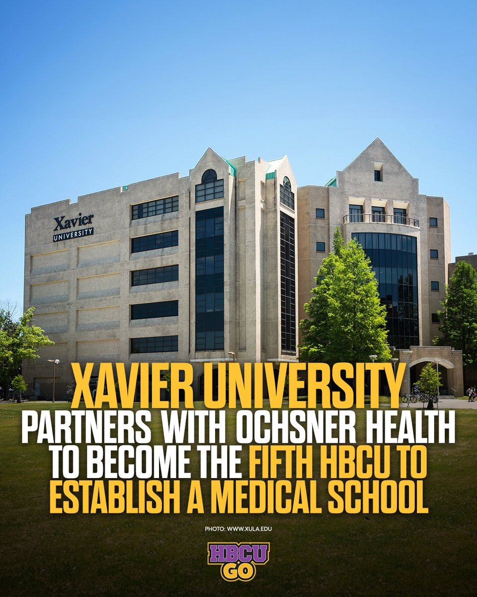 XULA has partnered with Ochsner Health to create the Xavier Ochsner College of Medicine (XOCOM). This aims to address health disparities in diverse communities and increase the number of physicians in Louisiana and beyond. more at instagram.com/hbcugo.tv