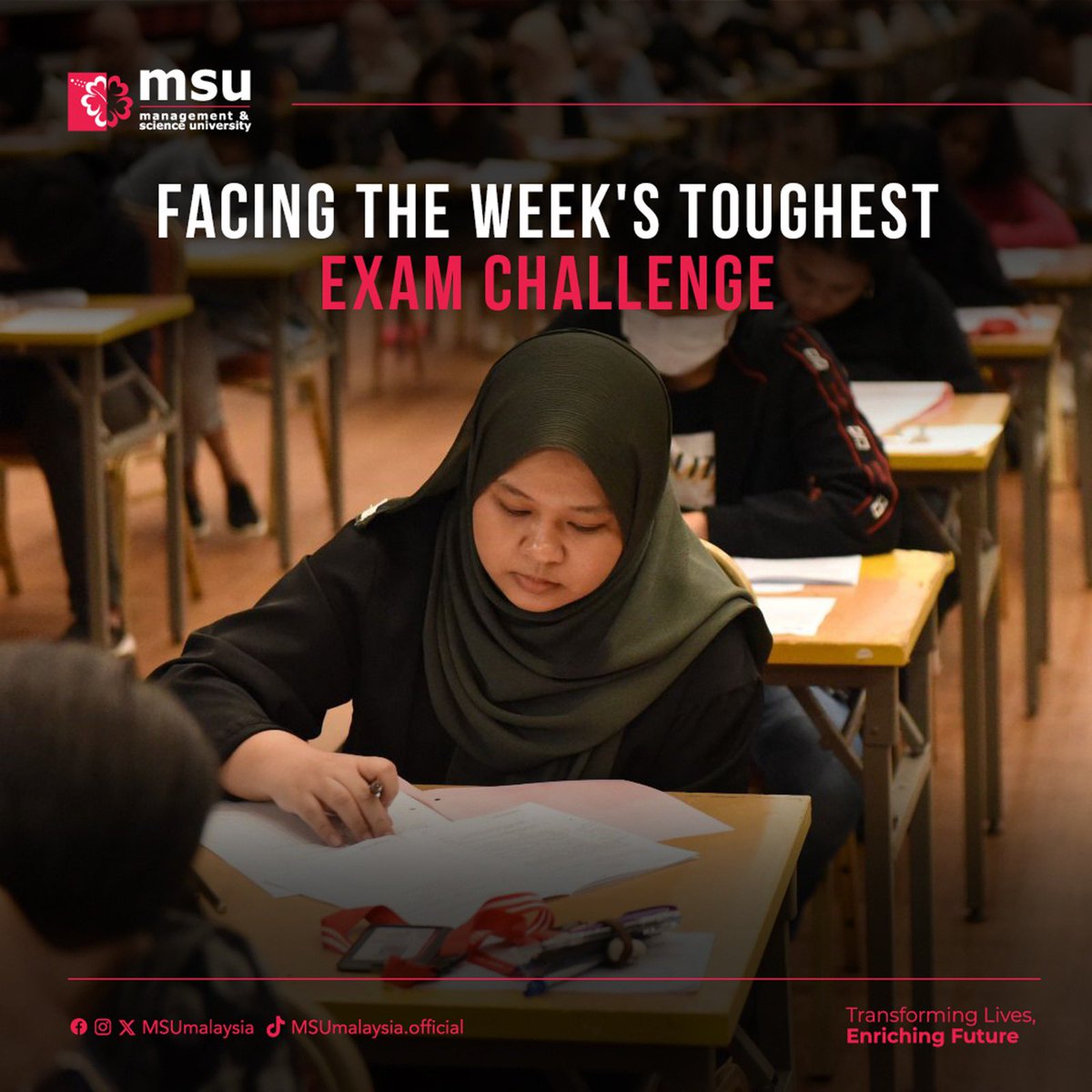 Every exam season brings a different challenge to every student. Tell us in the comments below , #MSUrians, which of your exam so far that is the most difficult? #MSUmalaysia