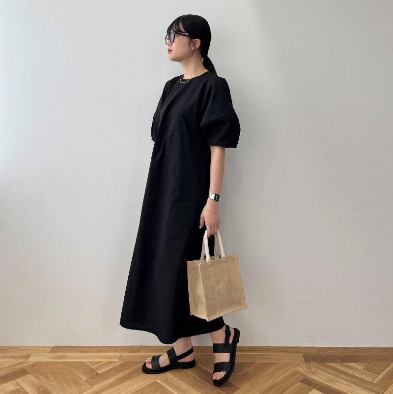 Mサイズ✭ワンピース 半袖 ブラック 婦人 涼感 半袖ワンピース | 無印良品