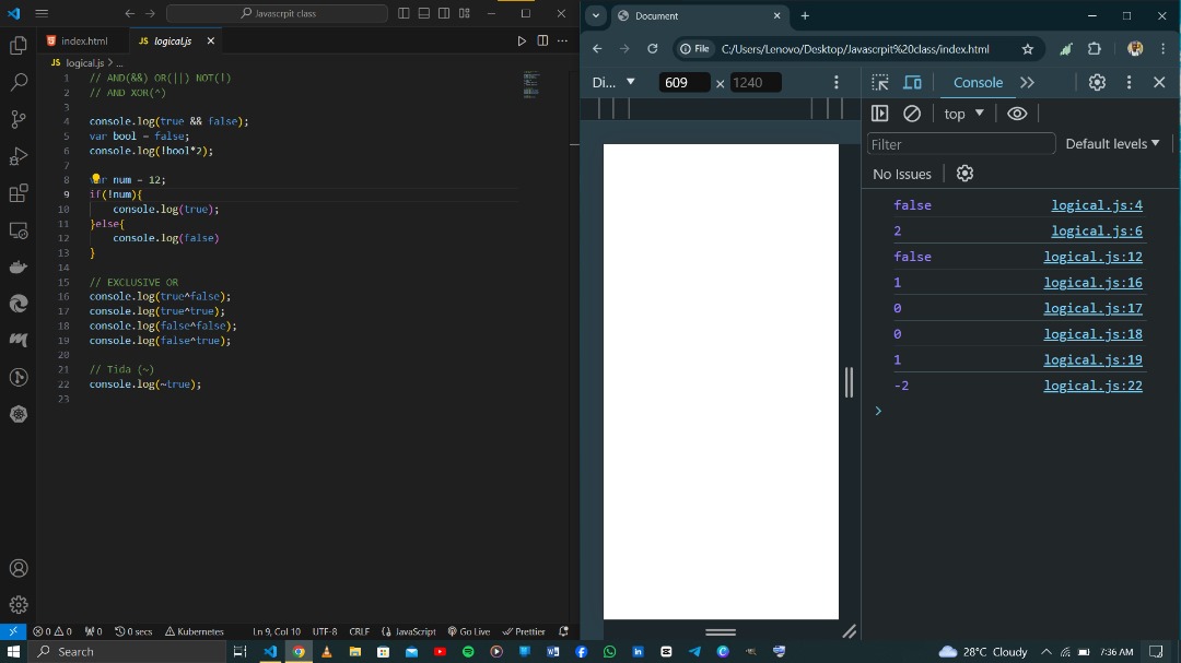 Day 16: 

I learnt using JavaScript logical.

#100daysofcodechallenge
#webdevelopment
#Techexplorer