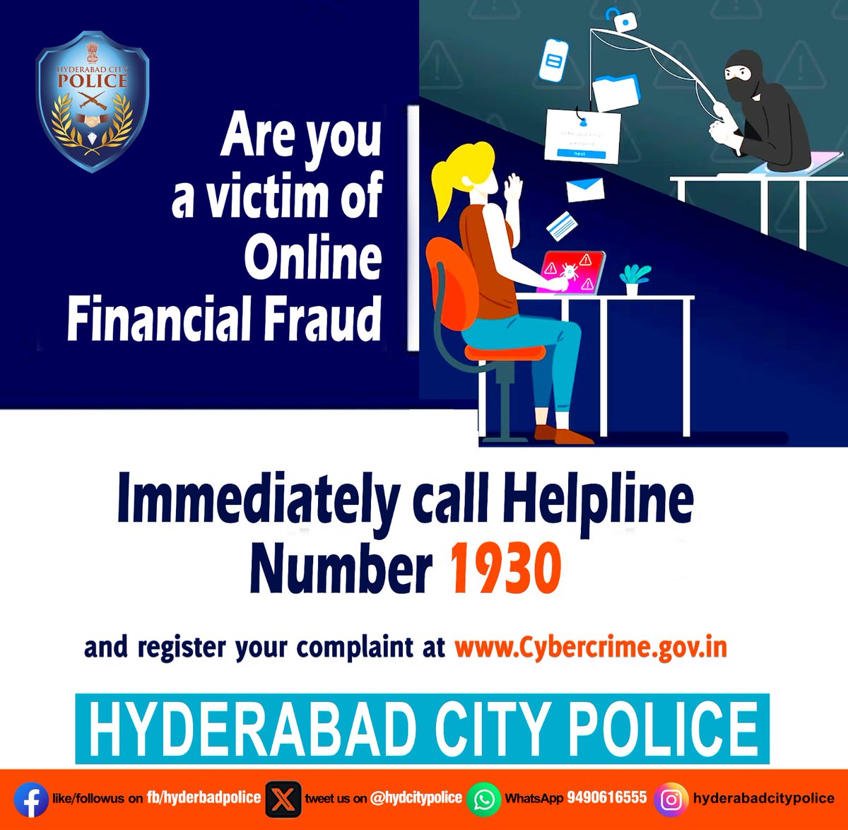 Victim of Online #FinancialFraud? report it by calling 1930 and @ cybercrime.gov.in ...