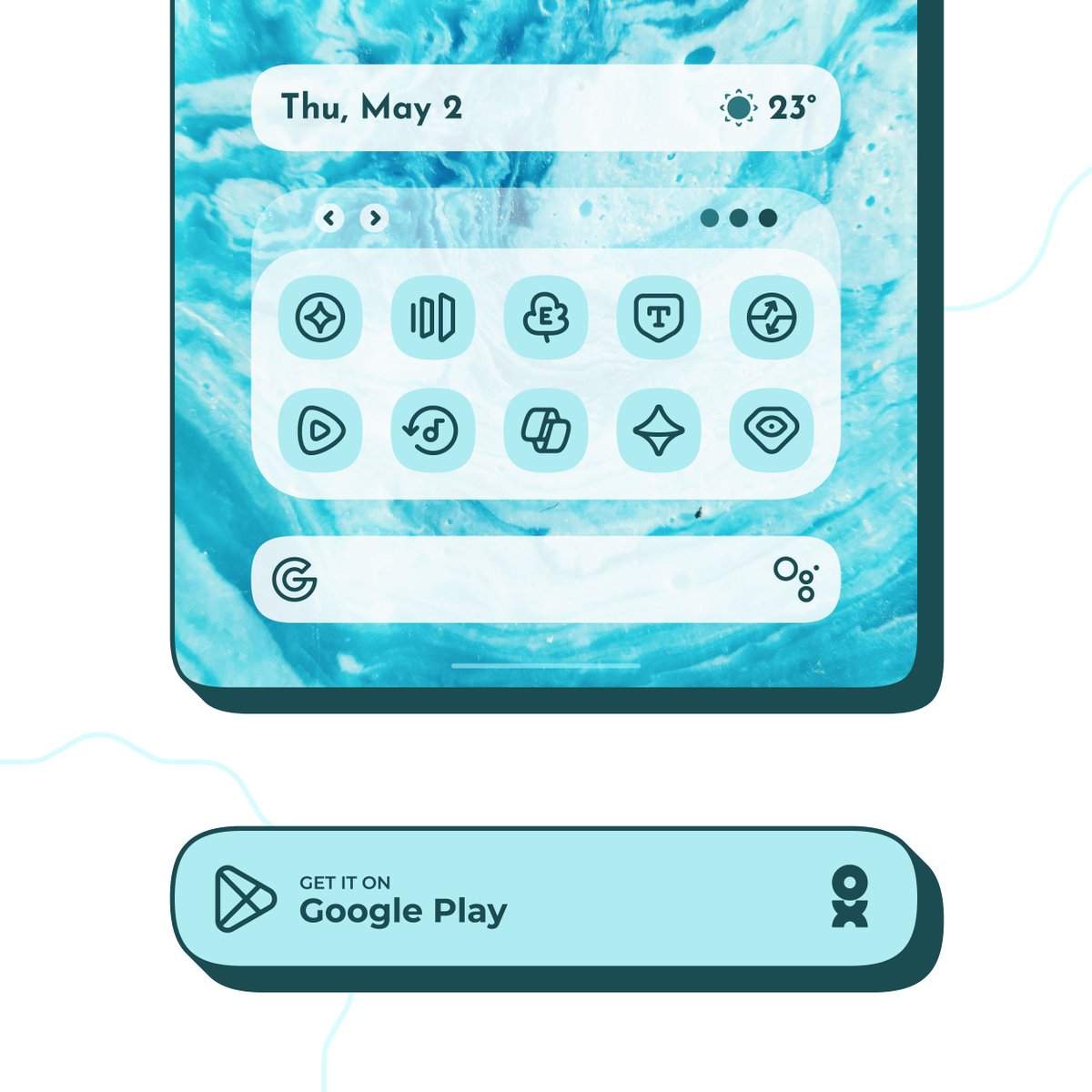 #EPIK MATERIAL YOU | New update available on Play Store and Free for a limited time🥳🥳🥳 • Added 125 new #icons • Fixed some icons not applying automatically Get it here: bit.ly/epik_icons 🌟 Your ❤️ and Retweet are Treasures! 🌟