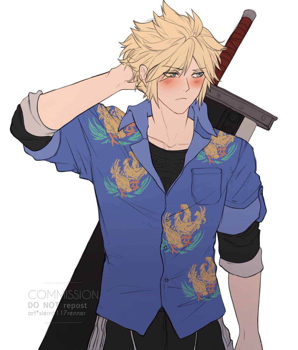 Flat commission done! ✨ #finalfantasy Cloud