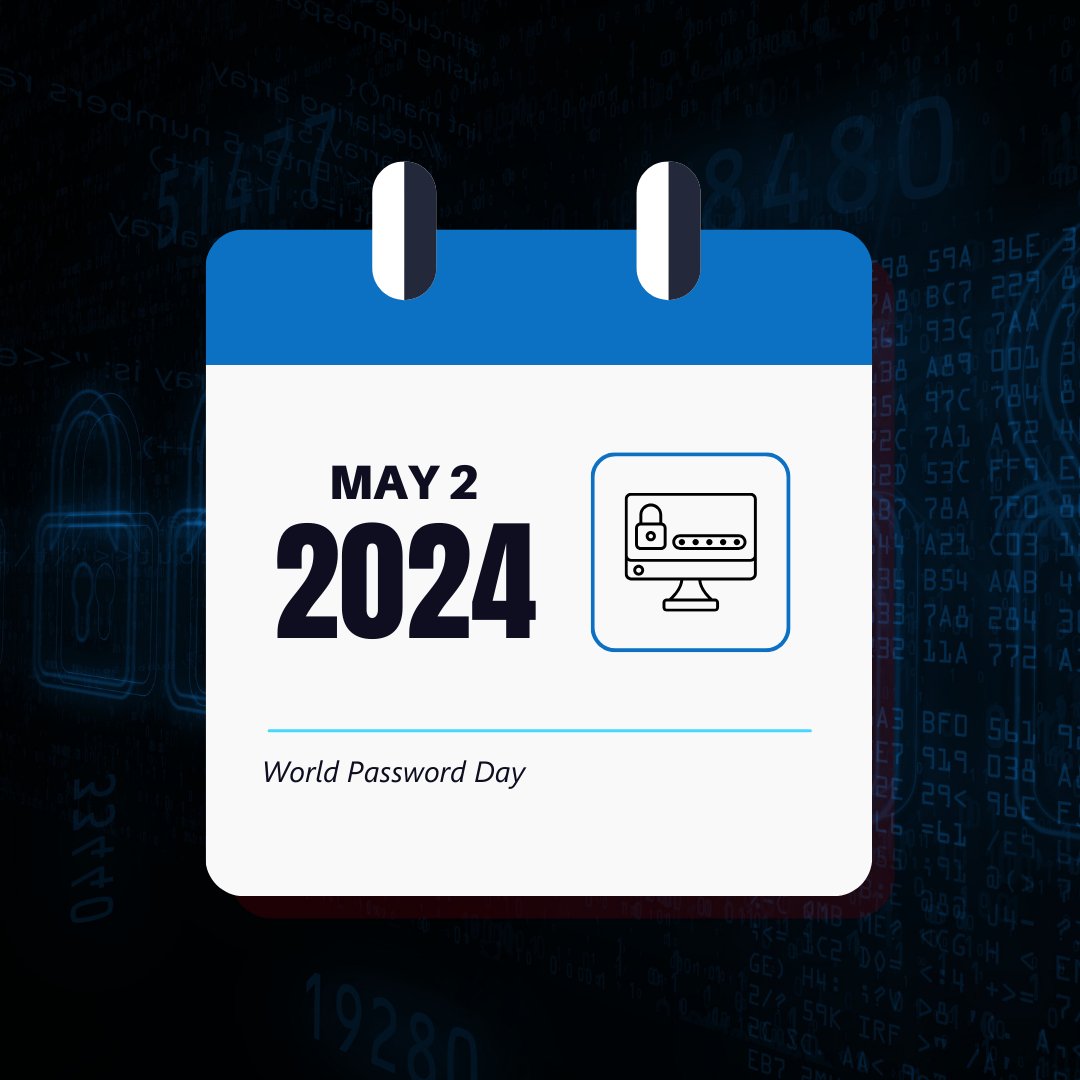 🔐 It's World Password Day! Today, on #WorldPasswordDay, let's take a moment to strengthen our digital defenses. Take the opportunity to: 🔑 update your passwords, ⚙️ enable multi-factor authentication, 📖 and educate yourself and others about the importance of strong password