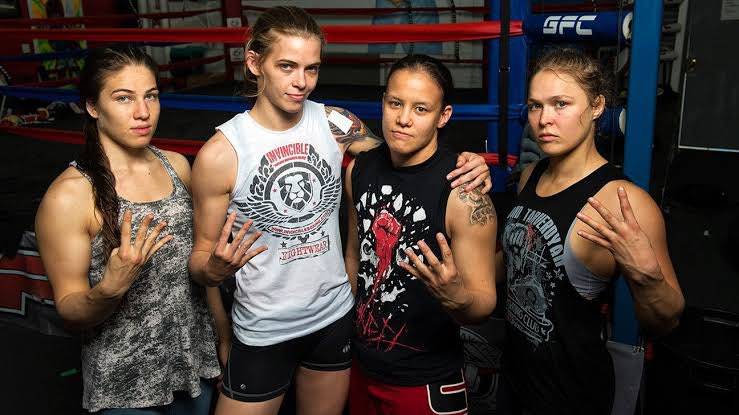 One of the things my little brother and I bonded over before he died was our love of MMA and WWE, especially how epic the four horsewomen (@RondaRousey, @QoSBaszler, @jessamynduke and @MarinaShafir) are. You keep me feeling close to him and I appreciate it so much. #missingyou