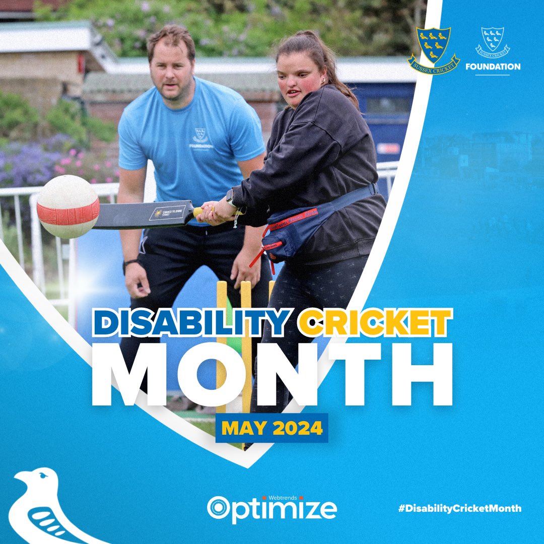 🎉 | During May we’ll be celebrating & shining a light 🔦 on all things Disability Cricket in Sussex! 🏏 You can get involved too, by using the #DisabilityCricketMonth hashtag to share your pictures, videos & stories with us. #️⃣