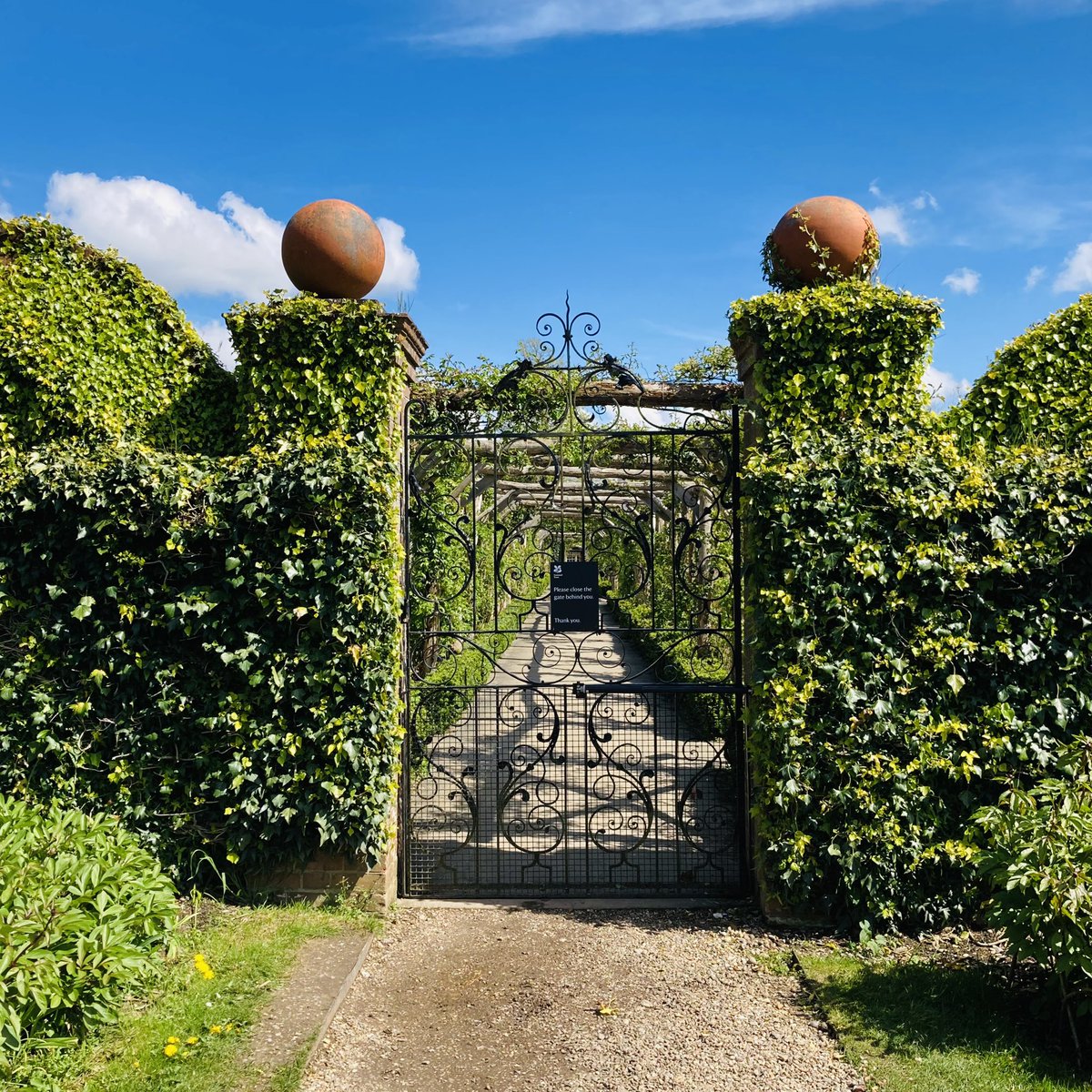 Ok, so technically a gate not a door, but a fine contender nonetheless for the #AdoorableThursday / #IronworkThursday social media meeting point (it's @PolesdenLaceyNT since you ask)