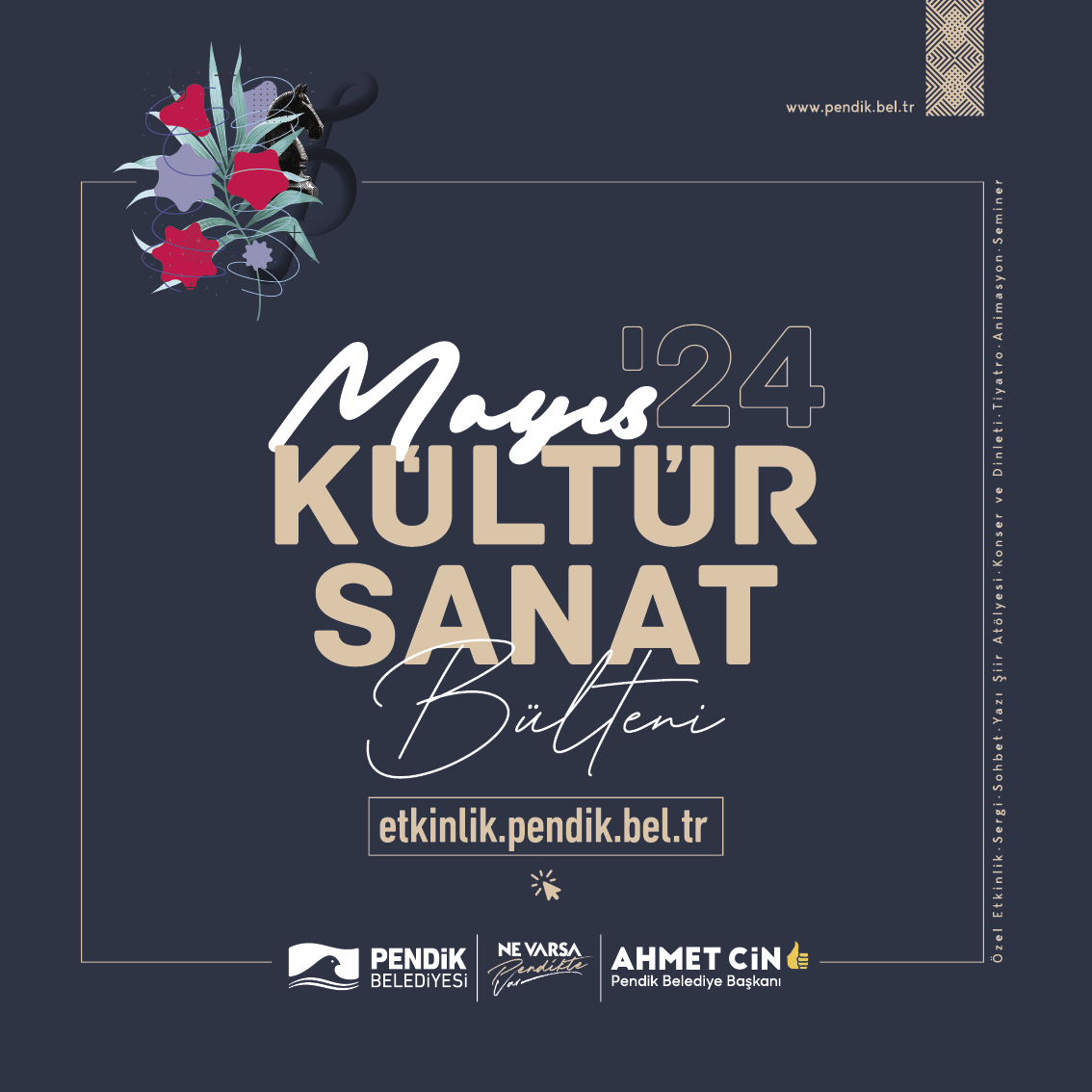 🎭 🎼 Mayıs ayı Pendik Kültür & Sanat Bülteni yayında! 🎸🎨🎙️ 📣 Birbirinden özel etkinliklerle gerçekleştireceğimiz programlarımıza davetlisiniz. 🖥️ Detaylı Bilgi için; pendik.bel.tr/data/dokumanla…