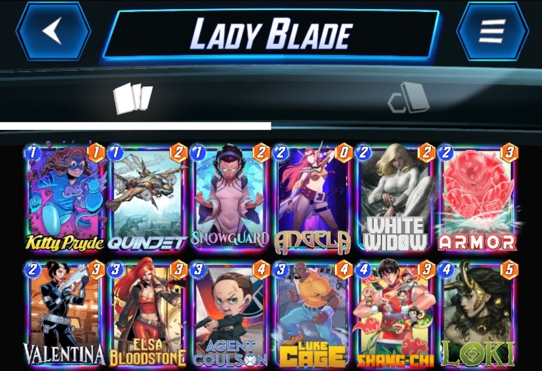 Valentina Enjoyer Confirmed 🎊 Rank 400 start today turns out if you play game rank, go up I ran my Conquest list and found Armor is just good right now, but wanted White Widow for more stats and the location over Red Guardian @SnapDecks @MarvelSnapZone