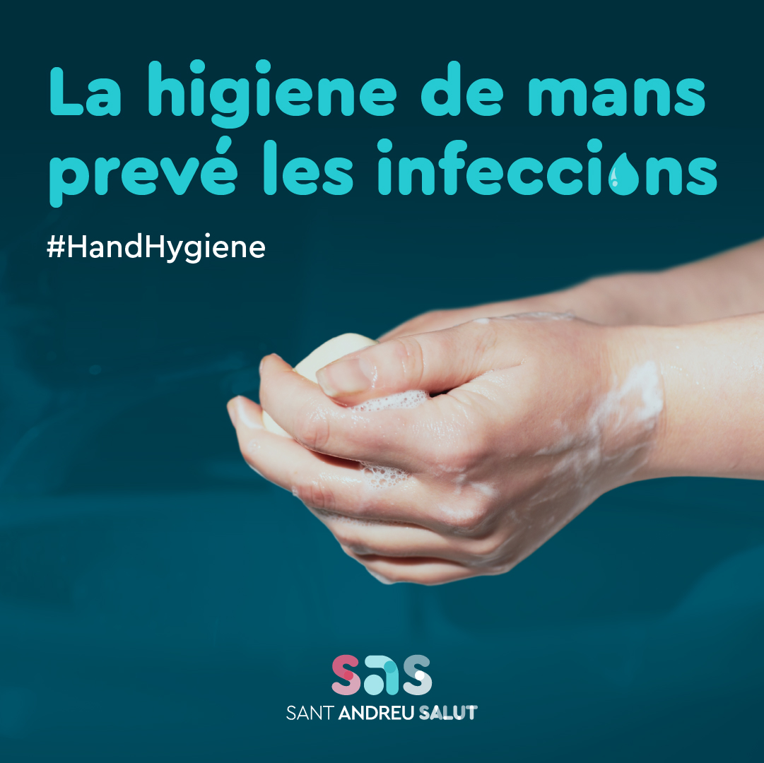 #DiaMundialHigieneDeMans | Avui, Dia Mundial de la Higiene de Mans, és bon moment per recordar que és molt important tenir una bona higiene de mans, ja que poden actuar de vector en la transmissió d’infeccions. 🧼💦🤲

#handhygiene <a href="/WHO/">World Health Organization (WHO)</a> <a href="/salutcat/">Salut</a>