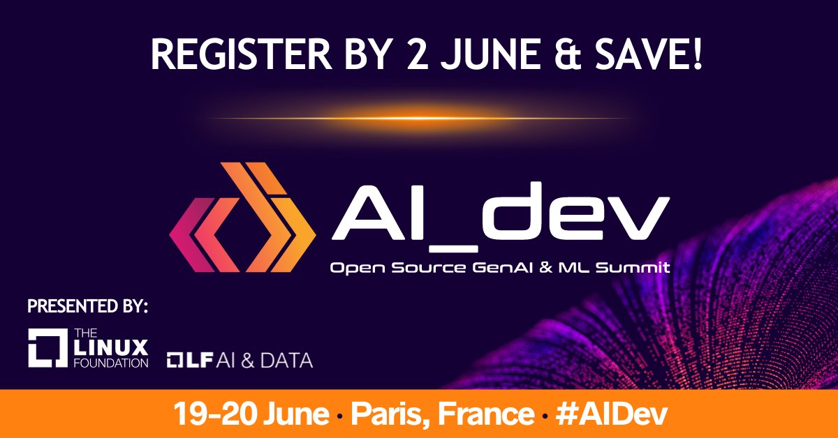 The most important talks in #AI are happening at #AIDev Europe! Check out 'Code Security Reinvented: Navigating the Era of AI' with Joseph Katsioloudes of GitHub & register to join us in Paris from 19-20 June. Reserve your spot by 2 June & save US$150! hubs.la/Q02vzXL10