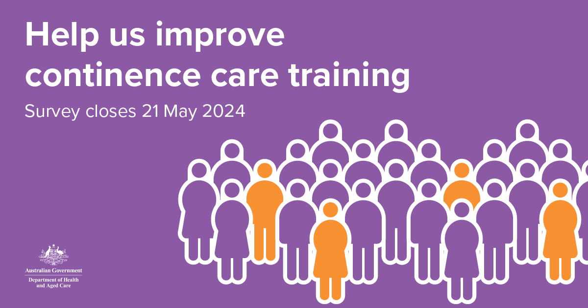 Health professionals & personal care workers: we want to hear your experience with development & training under the National Continence Program. Survey now open at 💻 consultations.health.gov.au/home-support-a…