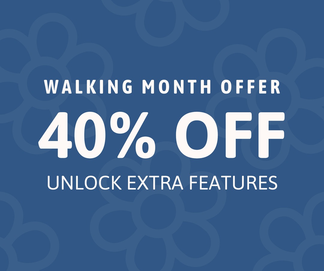 Tell everyone you know! To celebrate @livingstreets National Walking Month, we have an incredible offer! 

Support our mission to get more people walking. Upgrade and unlock extra features! Enjoy this discount in app now. ⭐️

gojauntly.com/features/go-pr… #MagicofWalking #WalkthisMay