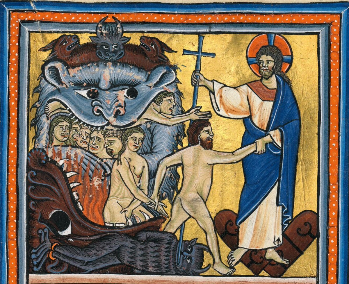 hǣlend, m.n: Saviour, Christ; healer. (HAL-end / ˈhæː-lɛnd) Image: Lateinischer Psalter; England (Oxford), 13th century; @bsb_muenchen Clm 835, f. 26v. #OldEnglish #WOTD