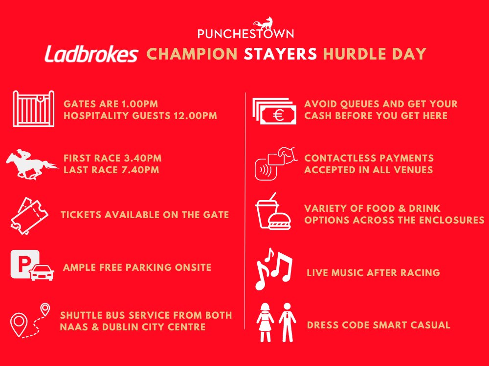 🏆Staying is the aim of the game today in the @Ladbrokes Champion Stayers Hurdle 👉Visit punchestown.com to book your tickets 😍See you there #PTown24 #Ladbrokes
