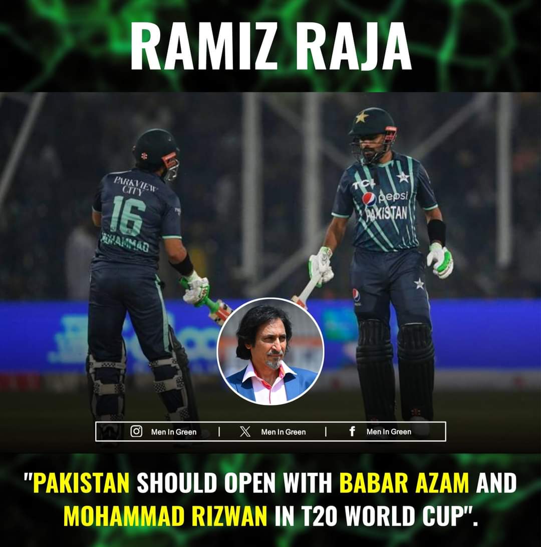 Ramiz Raja 🗣  -

'Pakistan Should open with Babar Azam and Mohammad Rizwan in T20 World Cup'.

#BabarAzam #MohammadRizwan #Cricket #RamizRaja #T20WorldCup2024