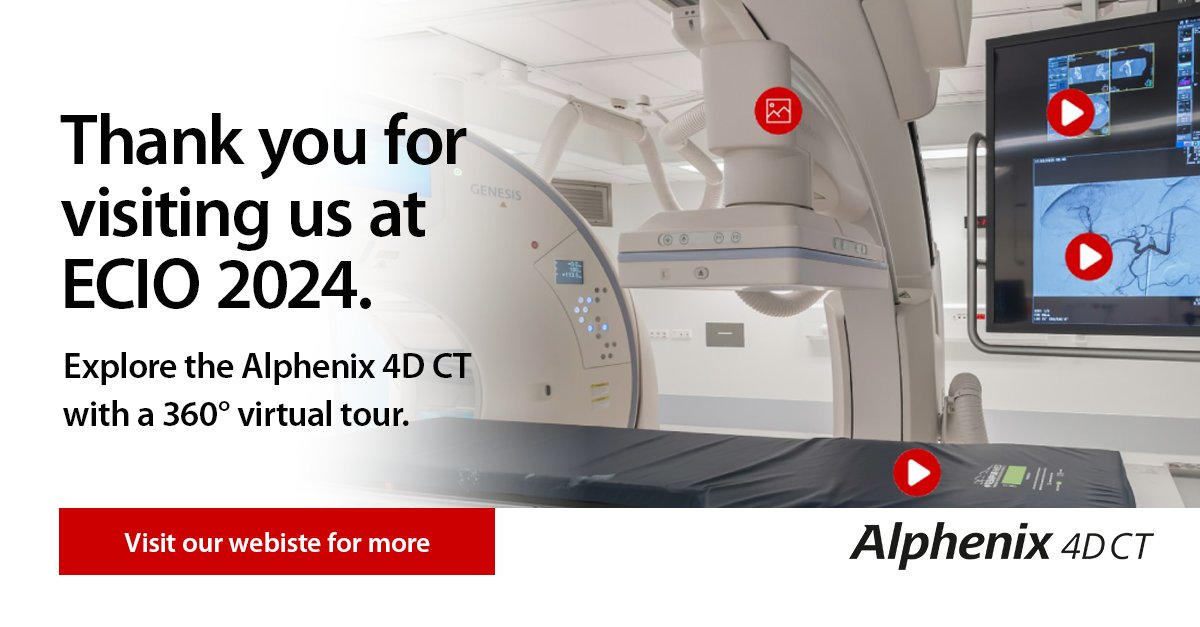 Thank you all for visiting us at #ECIO2024! We hope to see you again next year! Are you curious about our Hybrid Angiography solutions? Please visit our website and virtually discover the Alphenix 4D CT in 360 here bit.ly/3Bjrf06 #MadePossible #MadeForLife